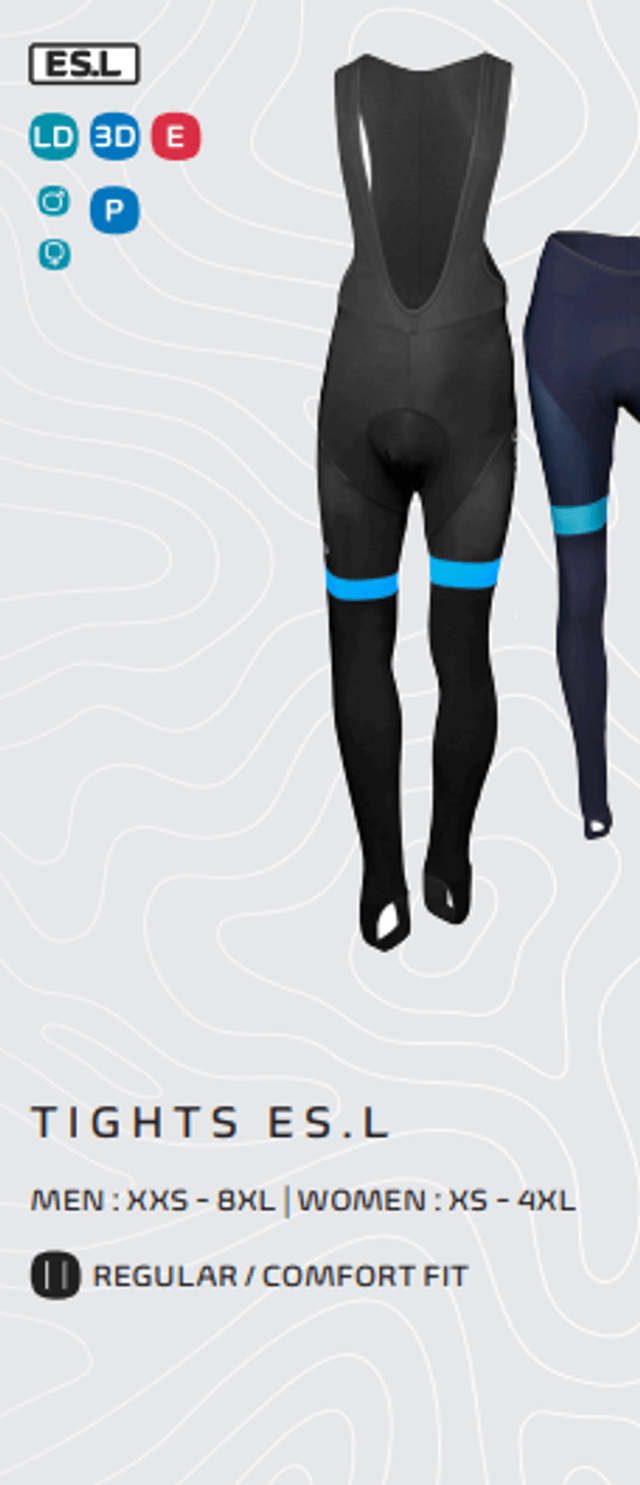 Fietskledij - Lange broek met bretel
